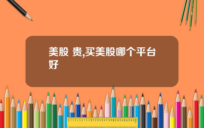 美股 贵,买美股哪个平台好